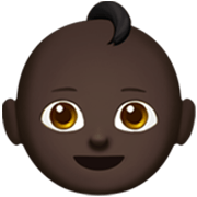 👶🏿 Emoji Bebé: Tono De Piel Oscuro en Apple iOS 17.4.