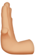 🫷🏼 Emoji Nach Links Drückende Hand: Mittelhelle Hautfarbe Apple iOS 17.4.