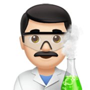👨🏻‍🔬 Emoji Científico: Tono De Piel Claro en Apple iOS 17.4.