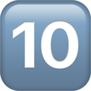 Émoji 🔟 Touches : 10 sur Apple iOS 17.4.