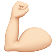 💪🏻 Emoji Bíceps Flexionado: Tono De Piel Claro en Apple iOS 17.4.