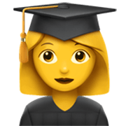 👩‍🎓 Emoji Estudiante Mujer en Apple iOS 17.4.