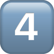 Émoji 4️⃣ Touches : 4 sur Apple iOS 17.4.