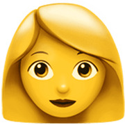 👩 Emoji Mujer en Apple iOS 17.4.