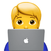 Émoji 🧑‍💻 Informaticien (tous Genres) sur Apple iOS 17.4.