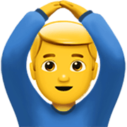 🙆‍♂️ Emoji Homem Fazendo Gesto De «OK» na Apple iOS 17.4.