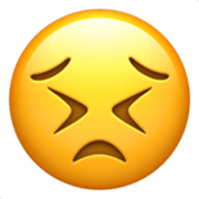 Emoji 😣 Faccina Perseverante su Apple iOS 17.4.