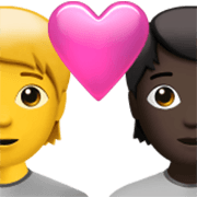 Émoji 🧑‍❤️‍🧑🏿 Couple Avec Cœur: Personne, Personne, Pas de teint, Peau Foncée sur Apple iOS 17.4.