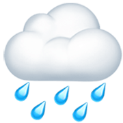 🌧️ Emoji Nuvem Com Chuva na Apple iOS 17.4.