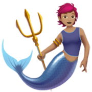 Emoji 🧜🏽 Sirena: Carnagione Olivastra su Apple iOS 17.4.
