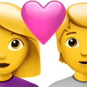 Emoji 👩‍❤️‍🧑 Coppia Con Cuore: Donna, persona su Apple iOS 17.4.