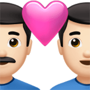 👨🏻‍❤️‍👨🏻 Emoji Pareja Enamorada - Hombre: Tono De Piel Claro, Hombre: Tono De Piel Claro en Apple iOS 17.4.