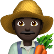 👨🏿‍🌾 Emoji Agricultor: Tono De Piel Oscuro en Apple iOS 17.4.