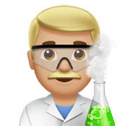 👨🏼‍🔬 Emoji Wissenschaftler: mittelhelle Hautfarbe Apple iOS 17.4.