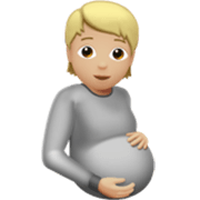 🫄🏼 Emoji Persona Embarazada: Tono De Piel Claro Medio en Apple iOS 17.4.