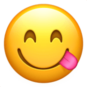 😋 Emoji Cara Saboreando Comida en Apple iOS 17.4.