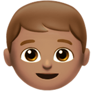👦🏽 Emoji Niño: Tono De Piel Medio en Apple iOS 17.4.