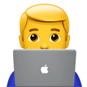 Emoji 👨‍💻 Tecnologo su Apple iOS 17.4.