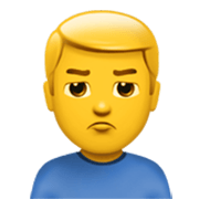 🙎‍♂️ Emoji Hombre Haciendo Pucheros en Apple iOS 17.4.