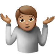 🤷🏽 Emoji schulterzuckende Person: mittlere Hautfarbe Apple iOS 17.4.