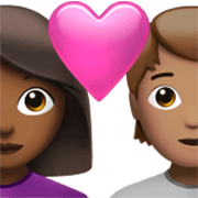 Couple Avec Cœur: Femme, Personne, Peau Mate, Peau Légèrement Mate Apple iOS 17.4.