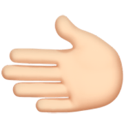 🫲🏻 Emoji Mano İzquierda: Tono De Piel Claro en Apple iOS 17.4.