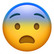 😨 Emoji Rosto Amedrontado na Apple iOS 17.4.