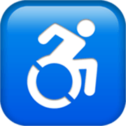 Emoji ♿ Simbolo Della Disabilità su Apple iOS 17.4.