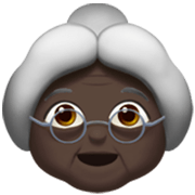 Émoji 👵🏿 Femme âgée : Peau Foncée sur Apple iOS 17.4.