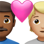 Émoji 👨🏾‍❤️‍🧑🏼 Couple Avec Cœur: Homme, Personne, Peau Mate, Peau Moyennement Claire sur Apple iOS 17.4.
