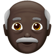 👴🏿 Emoji Homem Idoso: Pele Escura na Apple iOS 17.4.