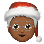 🧑🏾‍🎄 Emoji Mx Claus: Tono De Piel Oscuro Medio en Apple iOS 17.4.