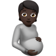 🫄🏿 Emoji Persona Embarazada: Tono De Piel Oscuro en Apple iOS 17.4.