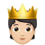 🫅🏻 Emoji Persona Con Corona: Tono De Piel Claro en Apple iOS 17.4.