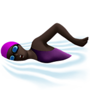 🏊🏿‍♀️ Emoji Mujer Nadando: Tono De Piel Oscuro en Apple iOS 17.4.