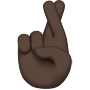 Hand mit gekreuzten Fingern: dunkle Hautfarbe Apple iOS 17.4.
