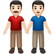 Deux Hommes Se Tenant La Main : Peau Claire Apple iOS 17.4.