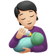 🧑🏻‍🍼 Emoji Pessoa Alimentando Bebê: Pele Clara na Apple iOS 17.4.