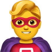 🦸‍♂️ Emoji Homem Super-herói na Apple iOS 17.4.