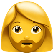 🧔‍♀️ Emoji Frau: Bart Apple iOS 17.4.