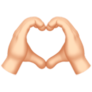 🫶🏻 Emoji Mãos De Coração: Pele Clara na Apple iOS 17.4.