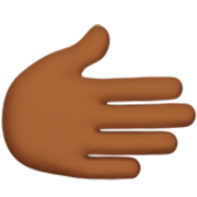 🫱🏾 Emoji Mano Derecha: Tono De Piel Oscuro Medio en Apple iOS 17.4.