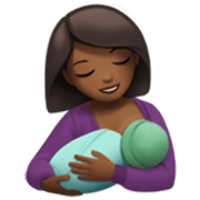 🤱🏾 Emoji Lactancia Materna: Tono De Piel Oscuro Medio en Apple iOS 17.4.