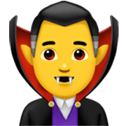 🧛‍♂️ Emoji Vampiro Hombre en Apple iOS 17.4.