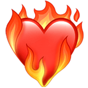 Émoji ❤️‍🔥 Cœur en feu sur Apple iOS 17.4.