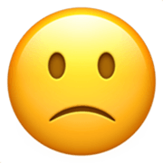 🙁 Emoji Cara Con El Ceño Ligeramente Fruncido en Apple iOS 17.4.