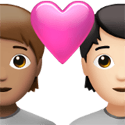Couple Avec Cœur: Personne, Personne, Peau Légèrement Mate, Peau Claire Apple iOS 17.4.