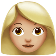 👩🏼 Emoji Frau: mittelhelle Hautfarbe Apple iOS 17.4.
