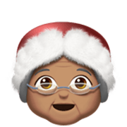 Emoji 🤶🏽 Mamma Natale: Carnagione Olivastra su Apple iOS 17.4.