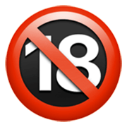 Emoji 🔞 Simbolo Di Divieto Ai Minorenni su Apple iOS 17.4.
